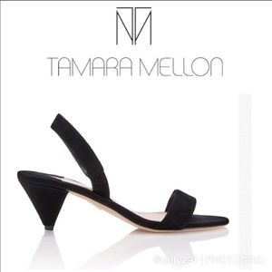 Tamara Mellon black Savoye kitten heel size US8